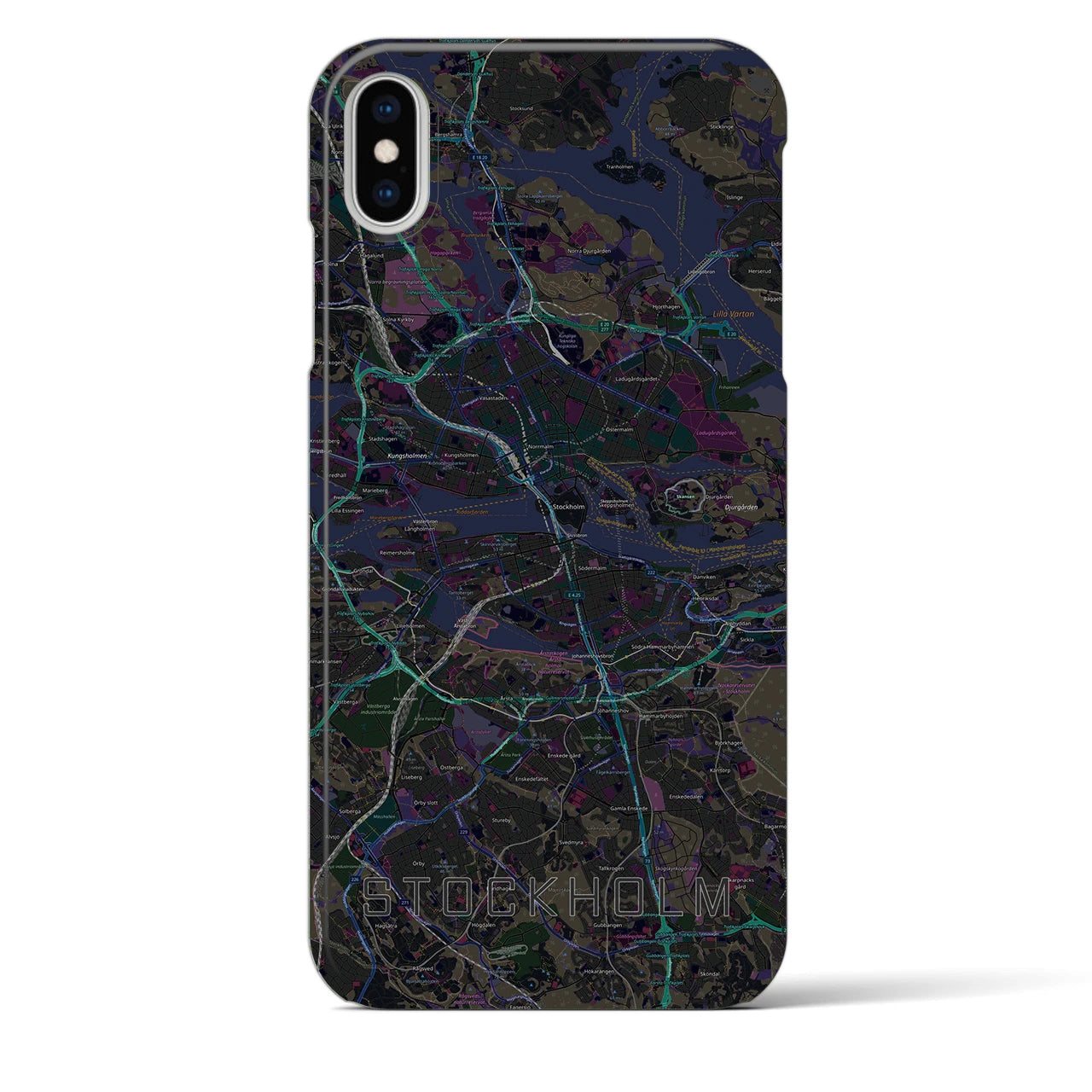 【ストックホルム(スウェーデン)】地図柄iPhoneケース(バックカバータイプ)