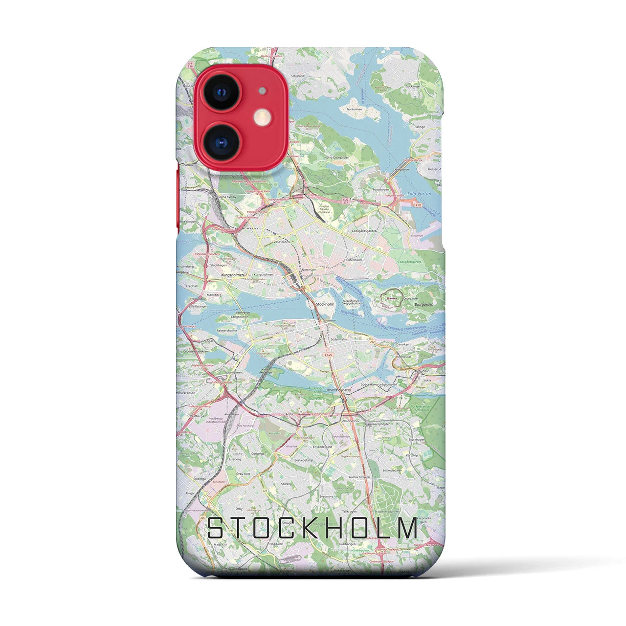 【ストックホルム(スウェーデン)】地図柄iPhoneケース(バックカバータイプ)