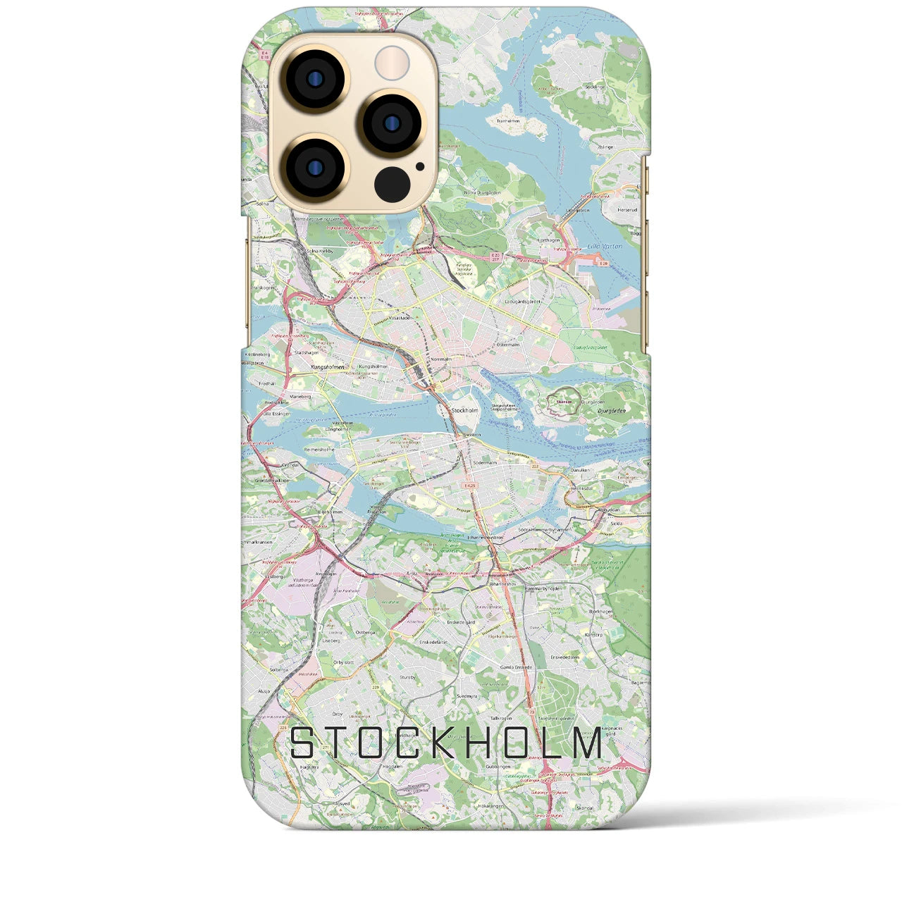 【ストックホルム(スウェーデン)】地図柄iPhoneケース(バックカバータイプ)