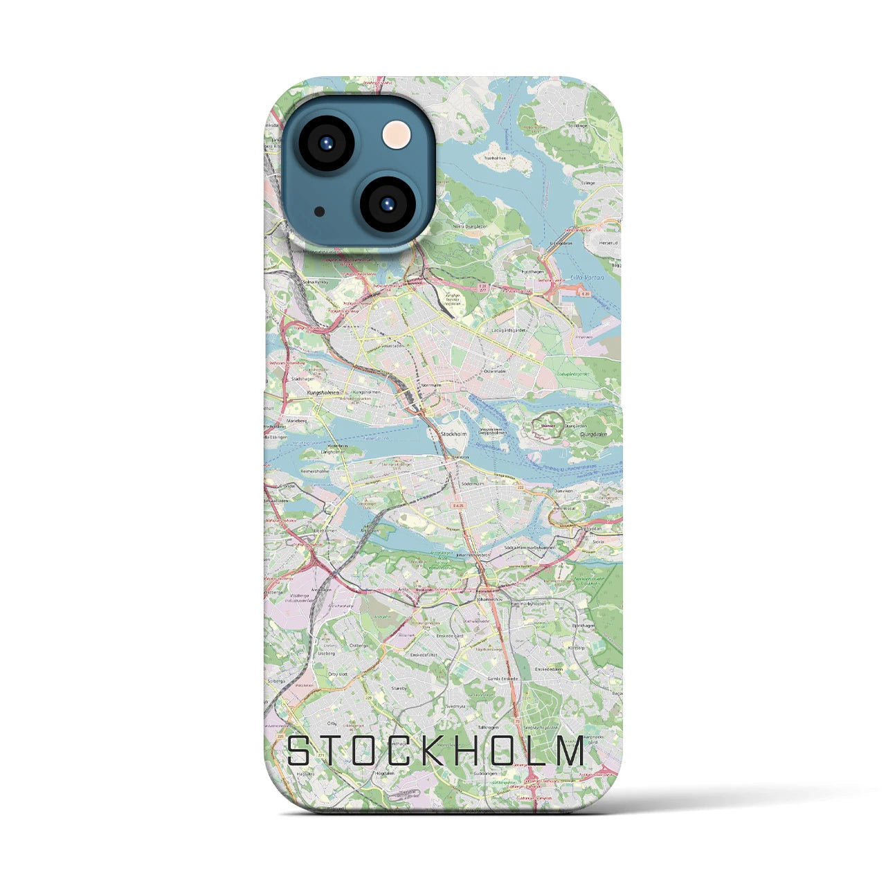 【ストックホルム(スウェーデン)】地図柄iPhoneケース(バックカバータイプ)