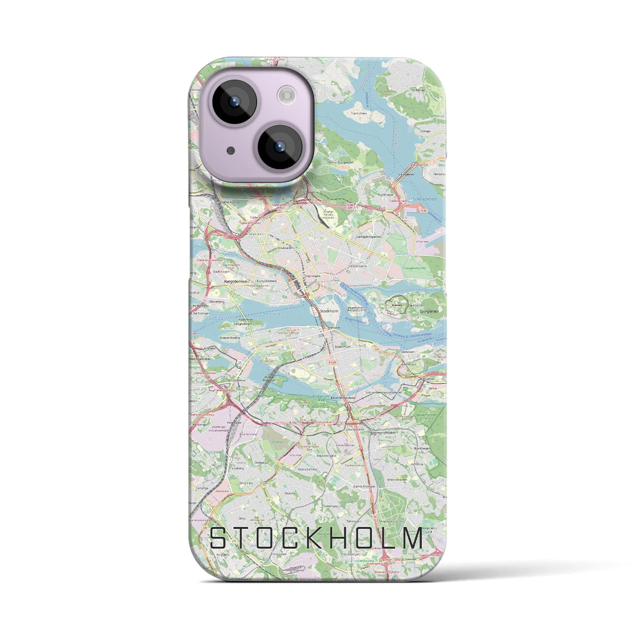 【ストックホルム(スウェーデン)】地図柄iPhoneケース(バックカバータイプ)