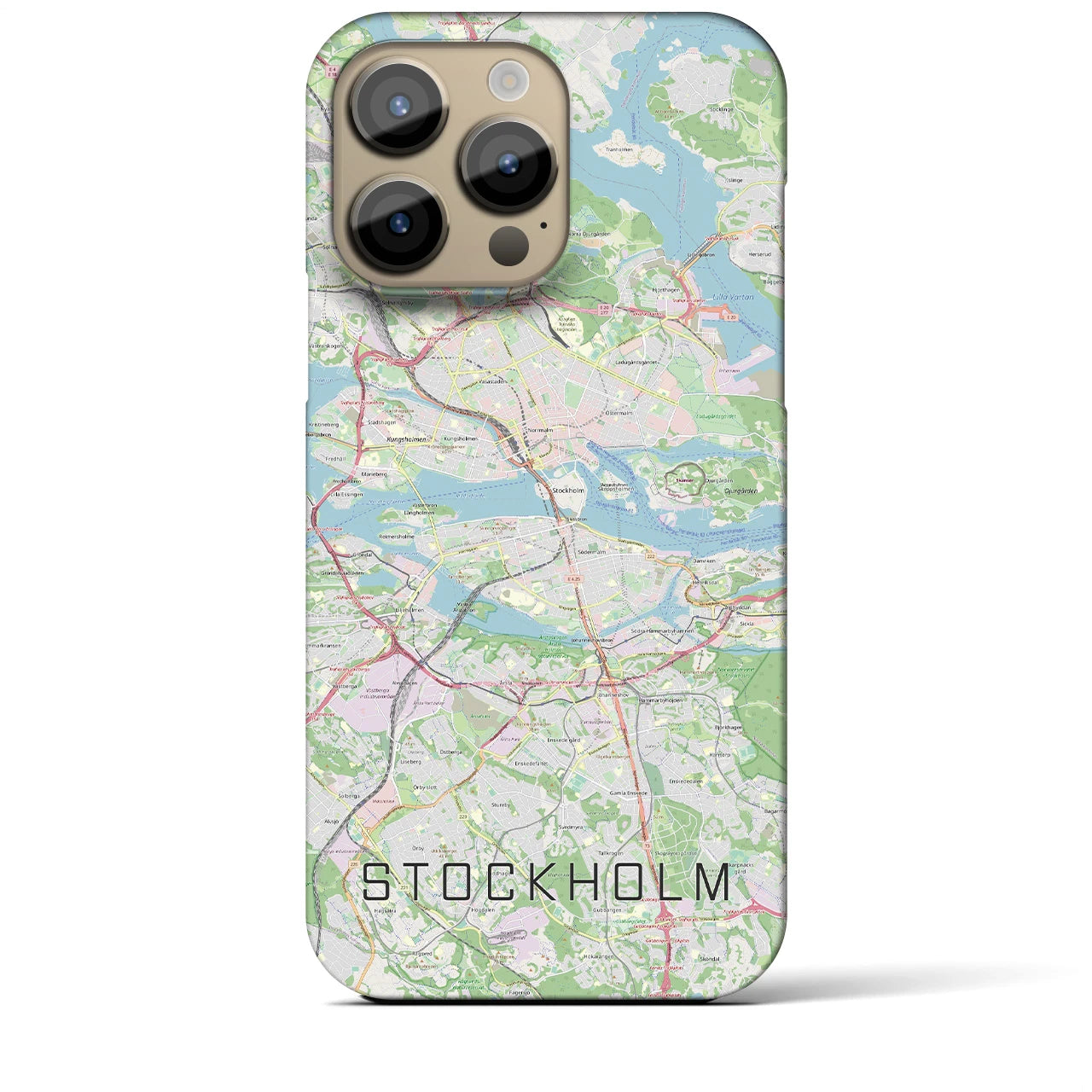 【ストックホルム(スウェーデン)】地図柄iPhoneケース(バックカバータイプ)