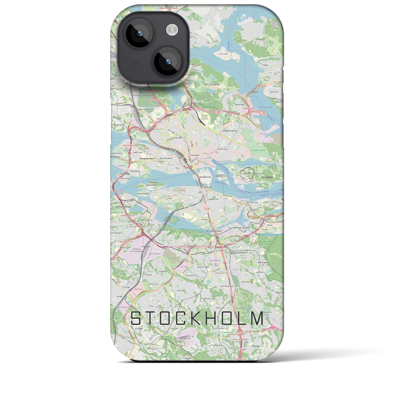 【ストックホルム(スウェーデン)】地図柄iPhoneケース(バックカバータイプ)