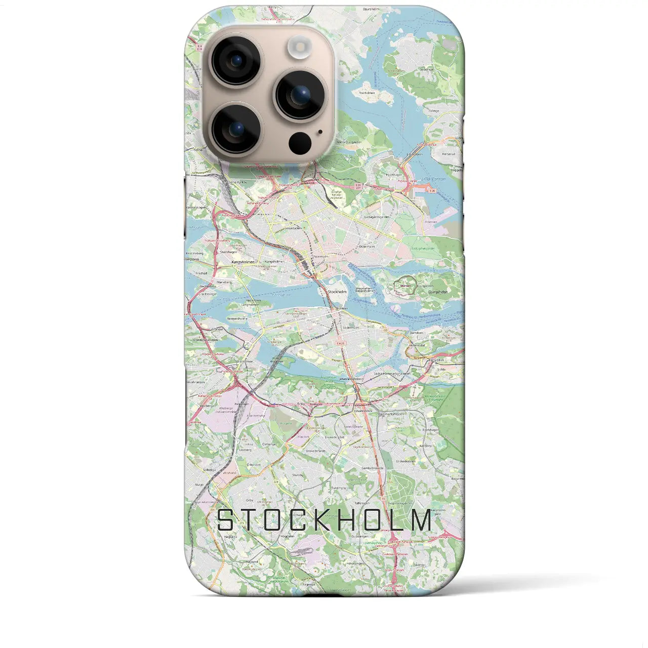 【ストックホルム(スウェーデン)】地図柄iPhoneケース(バックカバータイプ)