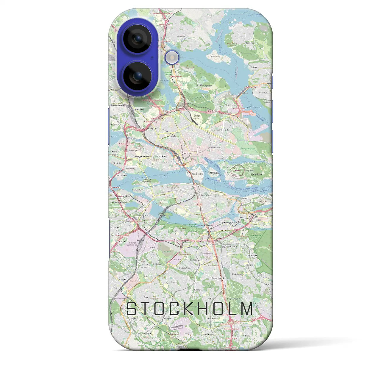 【ストックホルム(スウェーデン)】地図柄iPhoneケース(バックカバータイプ)ナチュラル・iPhone 16 Pro Max 用