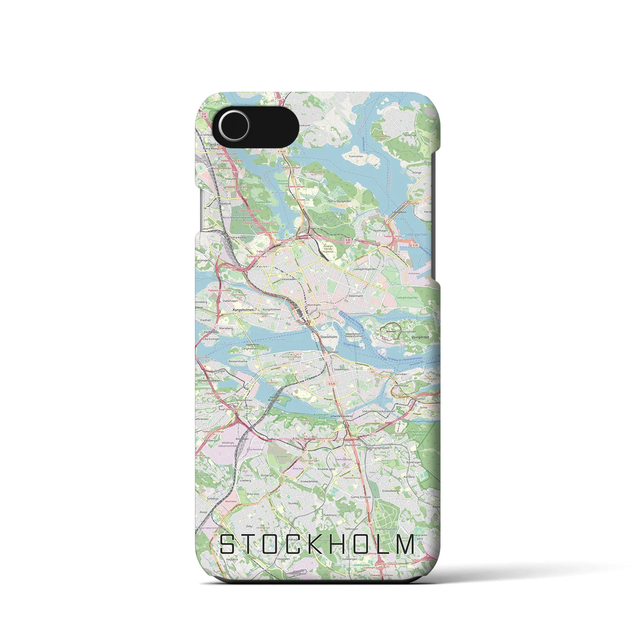 【ストックホルム(スウェーデン)】地図柄iPhoneケース(バックカバータイプ)