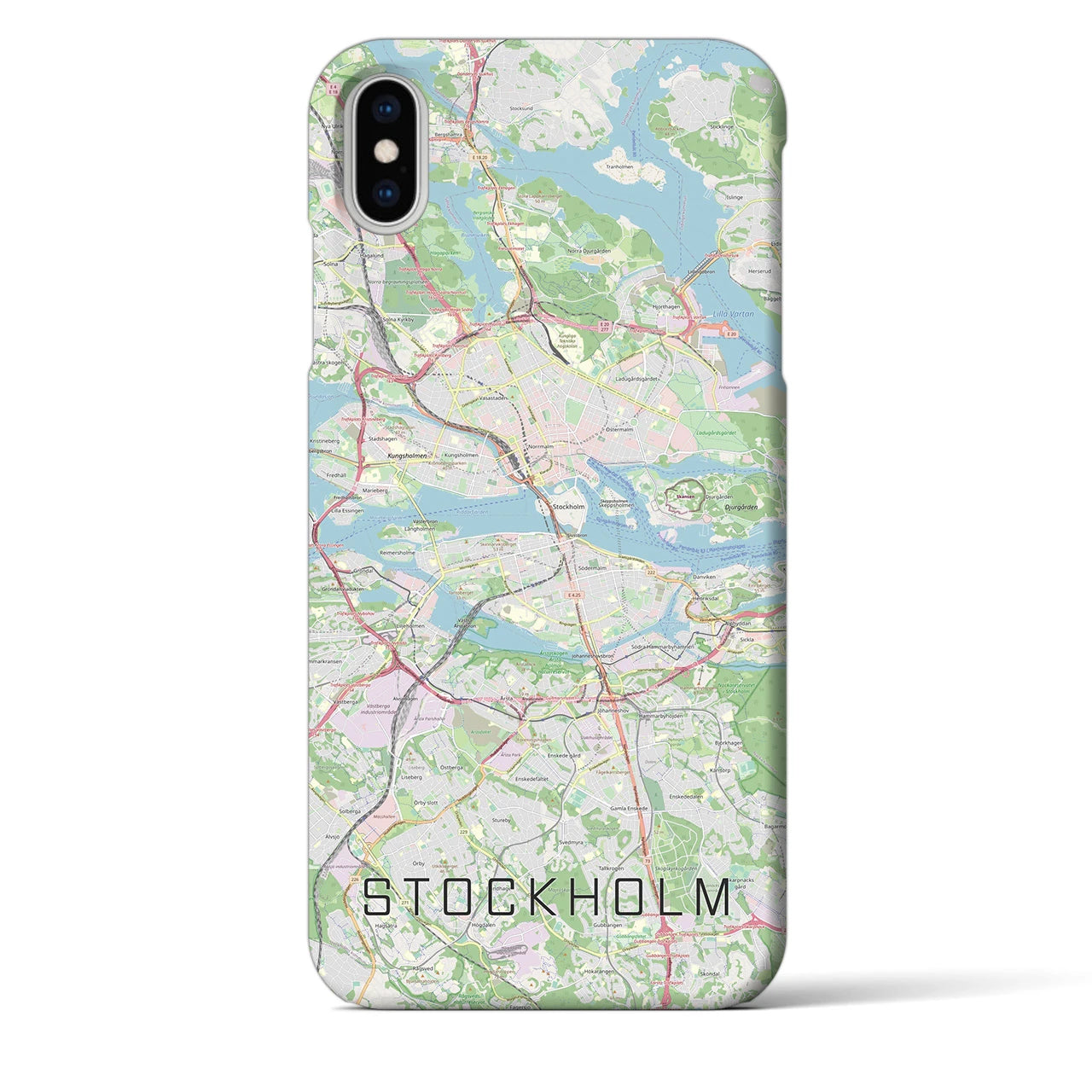 【ストックホルム(スウェーデン)】地図柄iPhoneケース(バックカバータイプ)