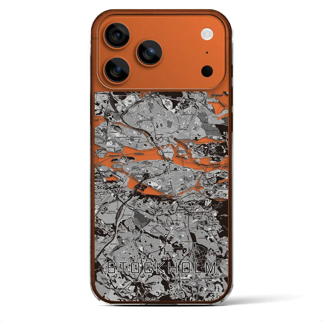 【ストックホルム(スウェーデン)】地図柄iPhoneケース(クリアタイプ)