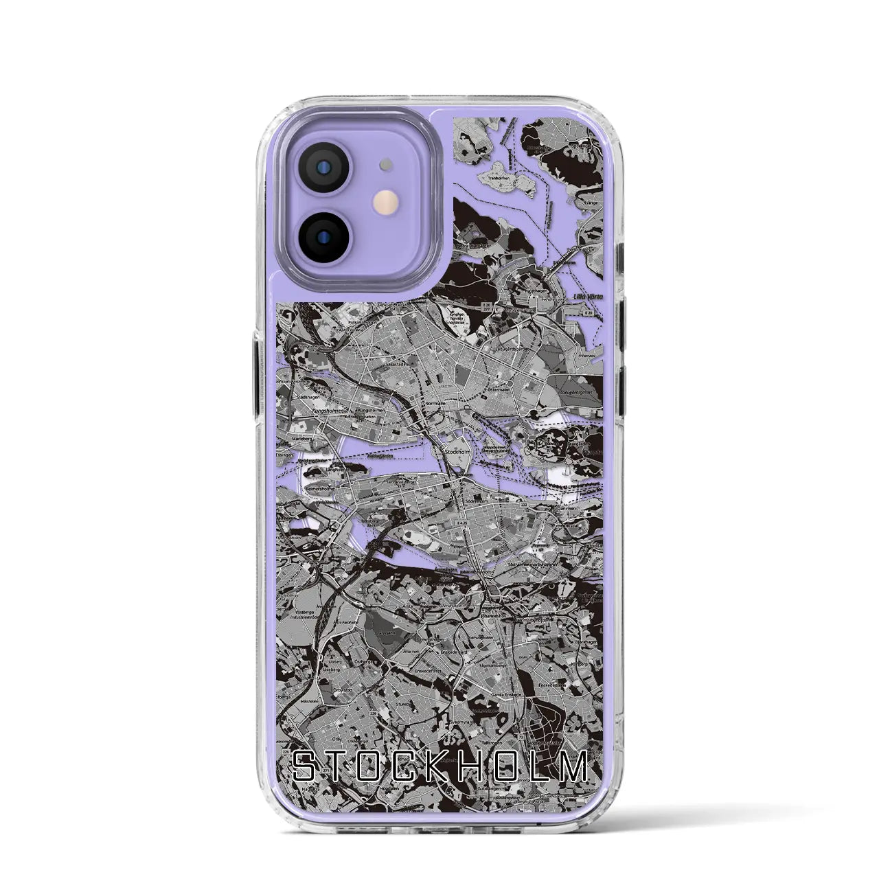 【ストックホルム(スウェーデン)】地図柄iPhoneケース(MagSafeタイプ)