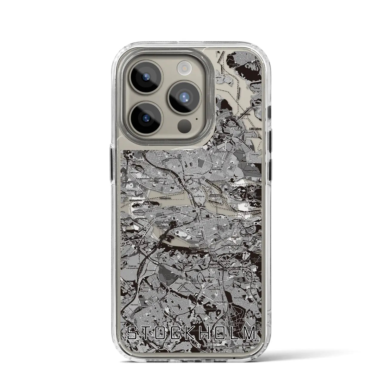 【ストックホルム(スウェーデン)】地図柄iPhoneケース(MagSafeタイプ)