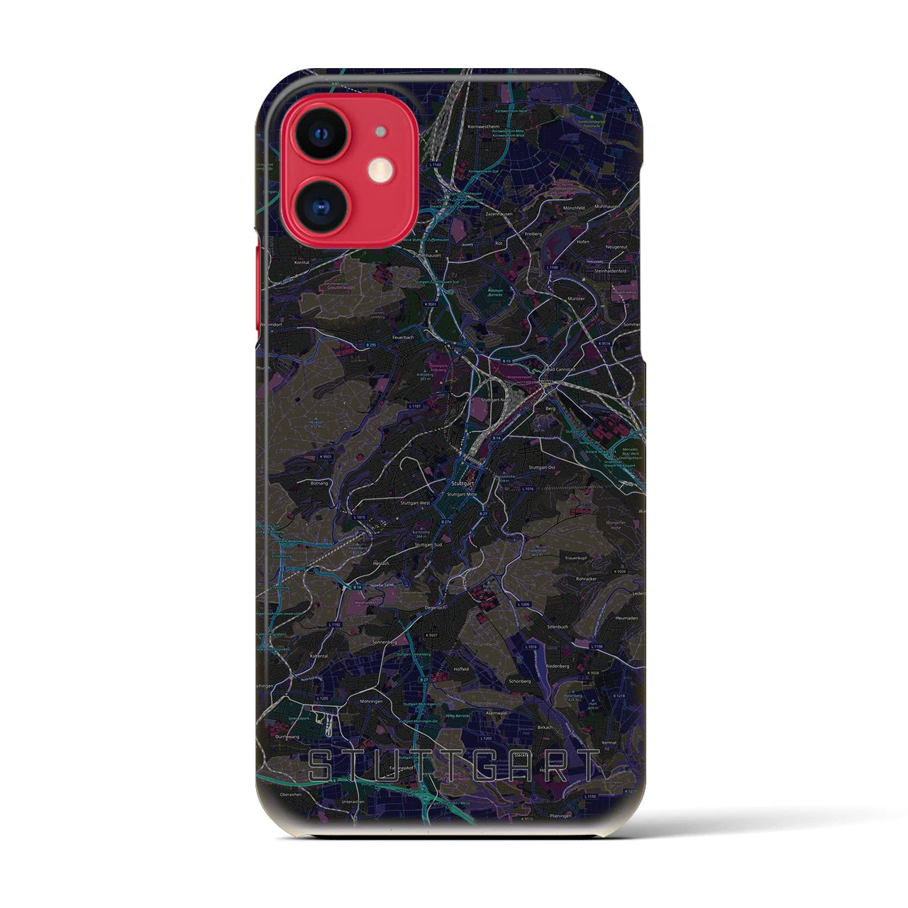 【シュトゥットガルト(ドイツ)】地図柄iPhoneケース(バックカバータイプ)