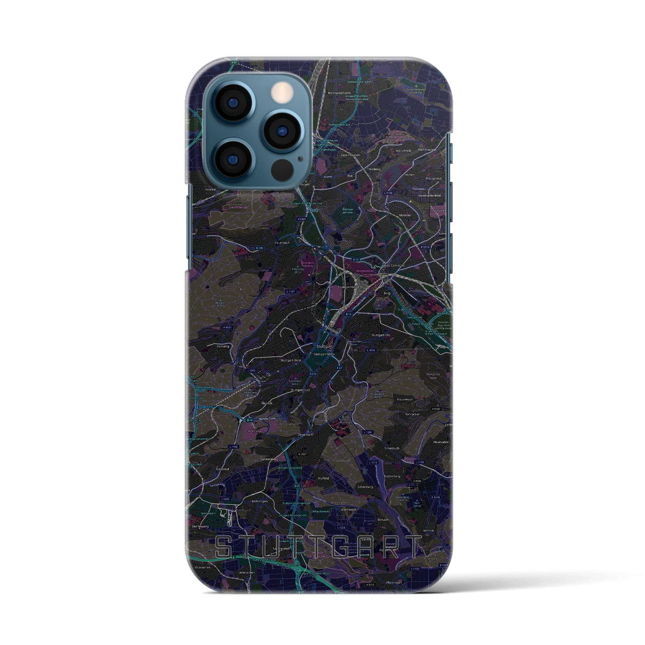 【シュトゥットガルト(ドイツ)】地図柄iPhoneケース(バックカバータイプ)