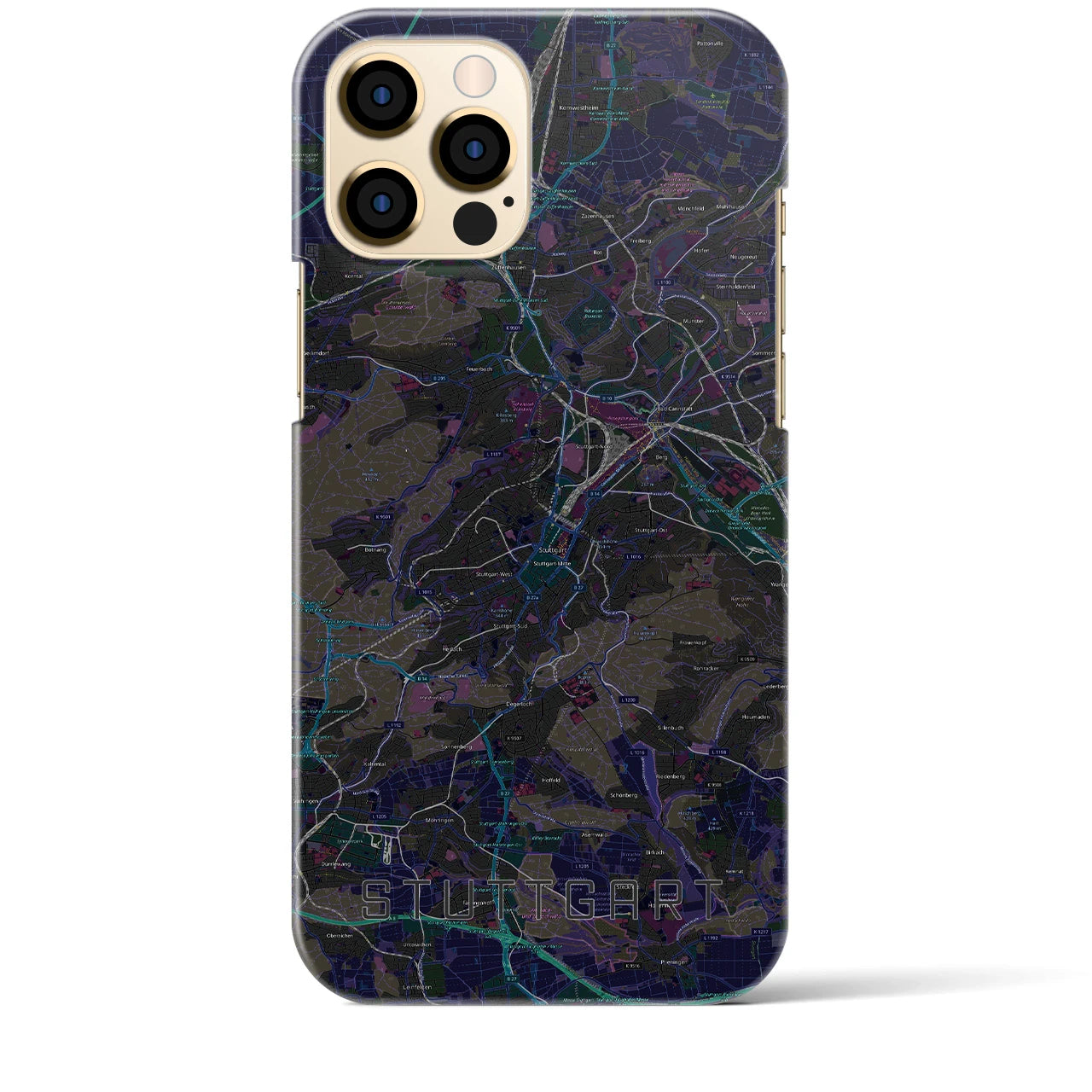 【シュトゥットガルト(ドイツ)】地図柄iPhoneケース(バックカバータイプ)