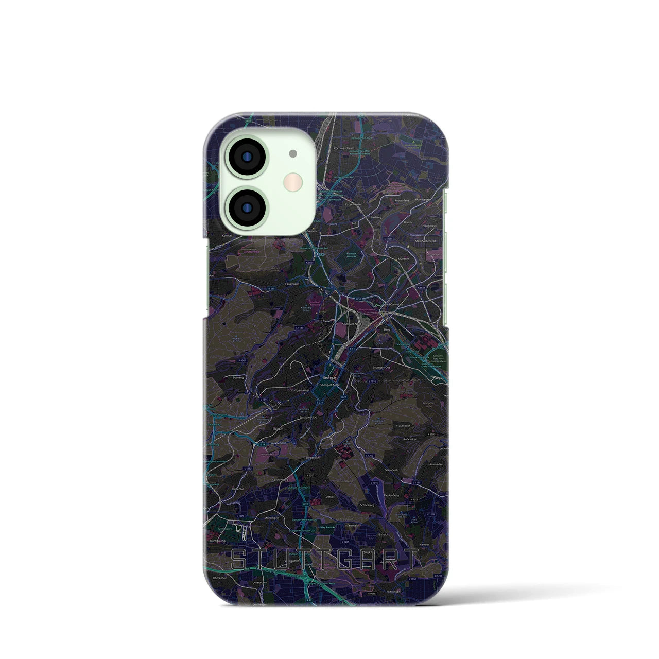 【シュトゥットガルト(ドイツ)】地図柄iPhoneケース(バックカバータイプ)