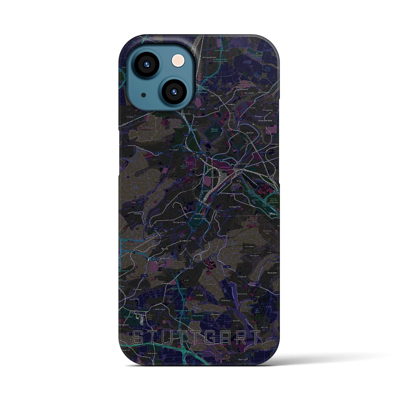 【シュトゥットガルト(ドイツ)】地図柄iPhoneケース(バックカバータイプ)