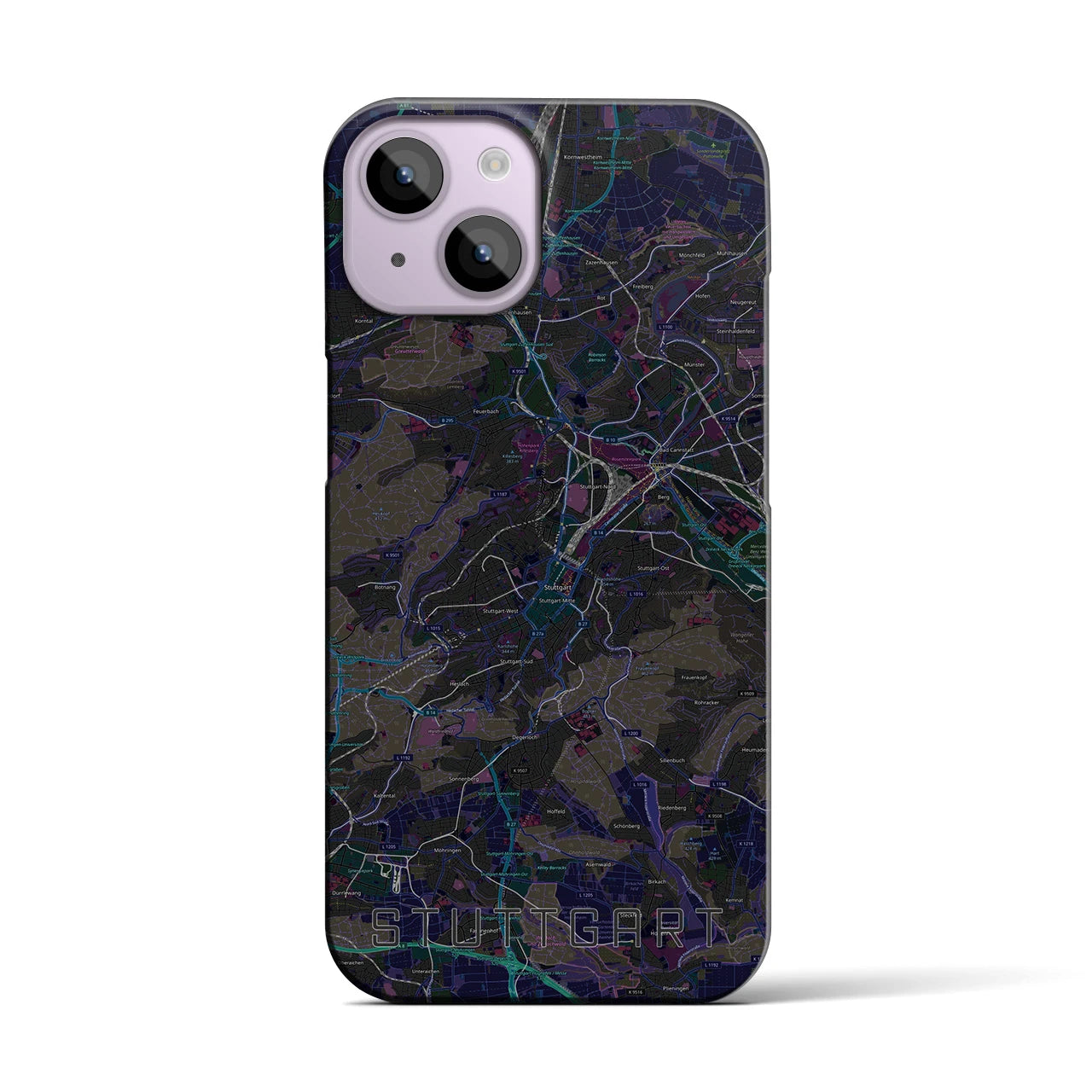 【シュトゥットガルト(ドイツ)】地図柄iPhoneケース(バックカバータイプ)