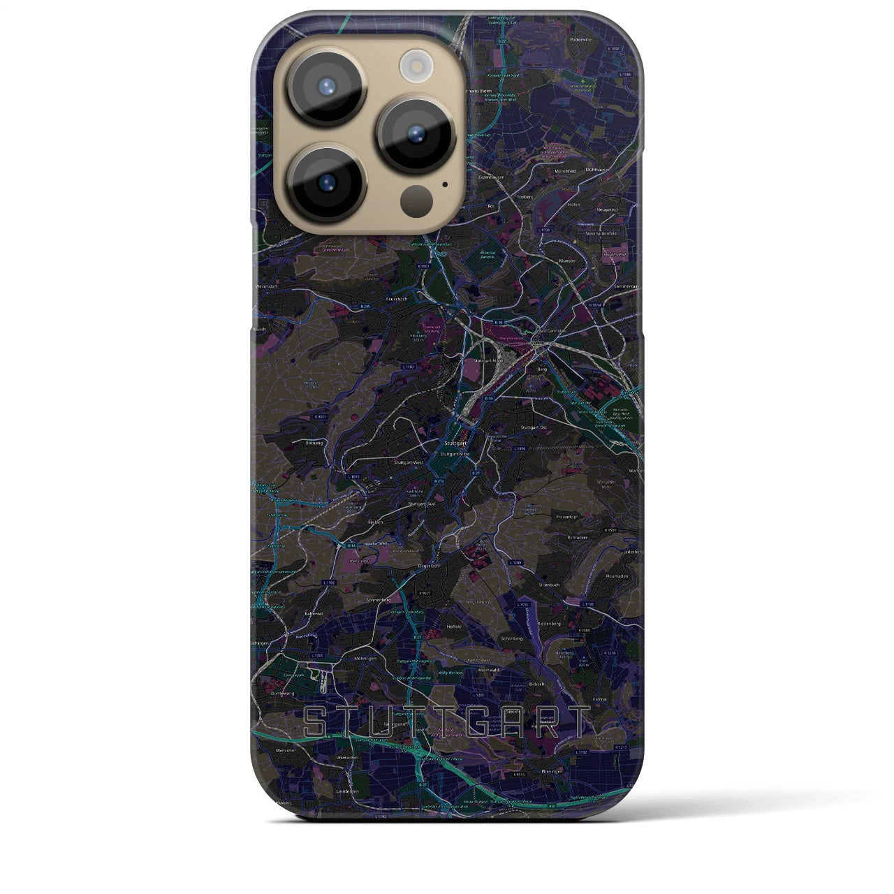【シュトゥットガルト(ドイツ)】地図柄iPhoneケース(バックカバータイプ)