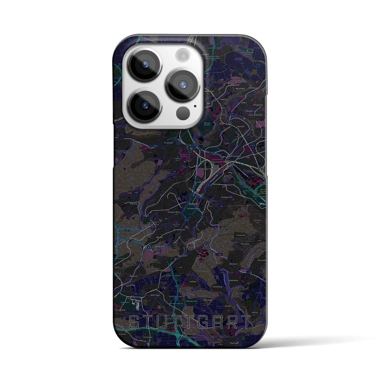 【シュトゥットガルト(ドイツ)】地図柄iPhoneケース(バックカバータイプ)