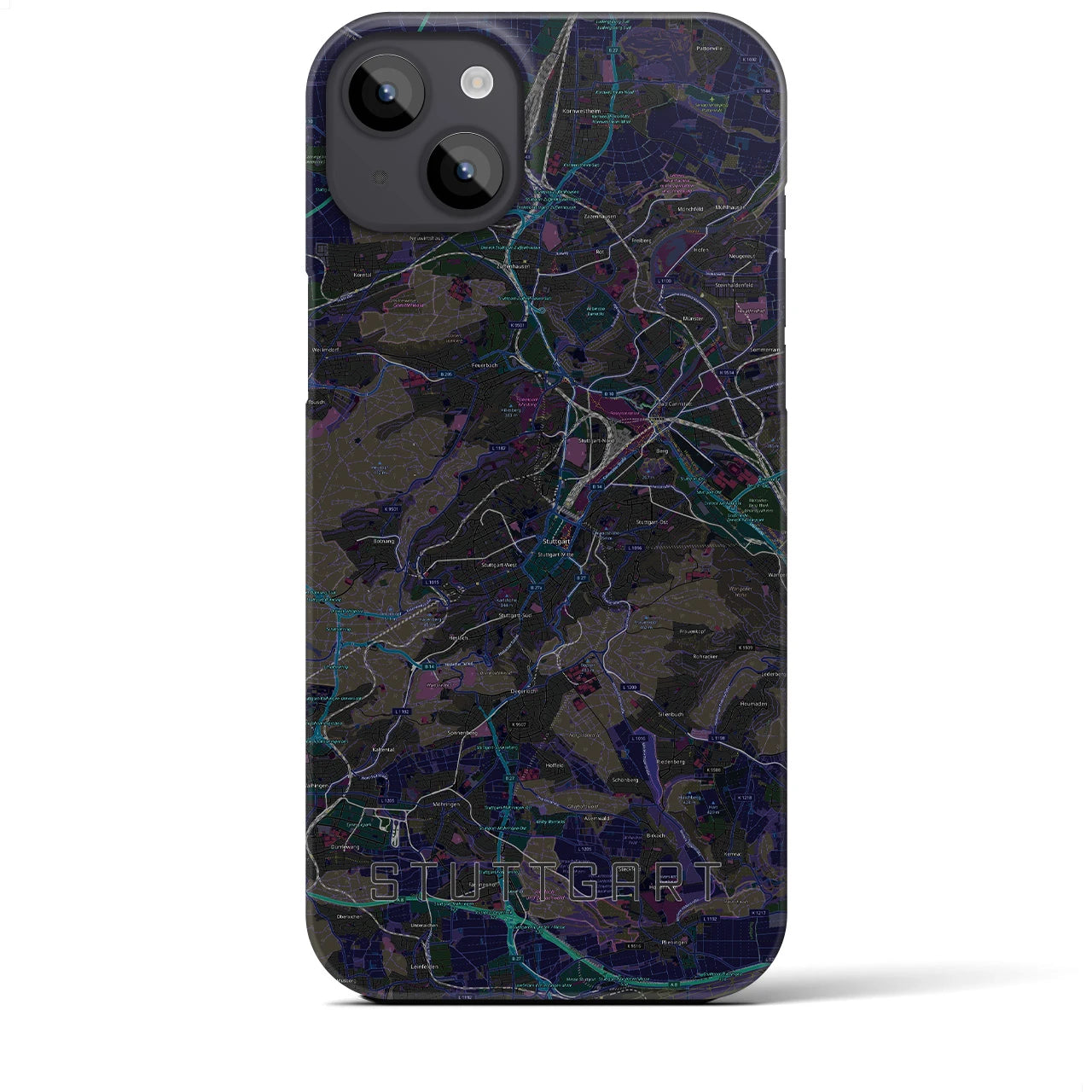 【シュトゥットガルト(ドイツ)】地図柄iPhoneケース(バックカバータイプ)