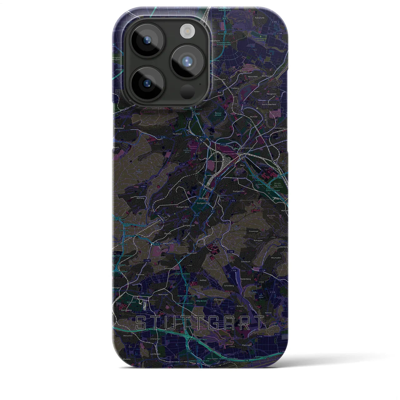 【シュトゥットガルト(ドイツ)】地図柄iPhoneケース(バックカバータイプ)