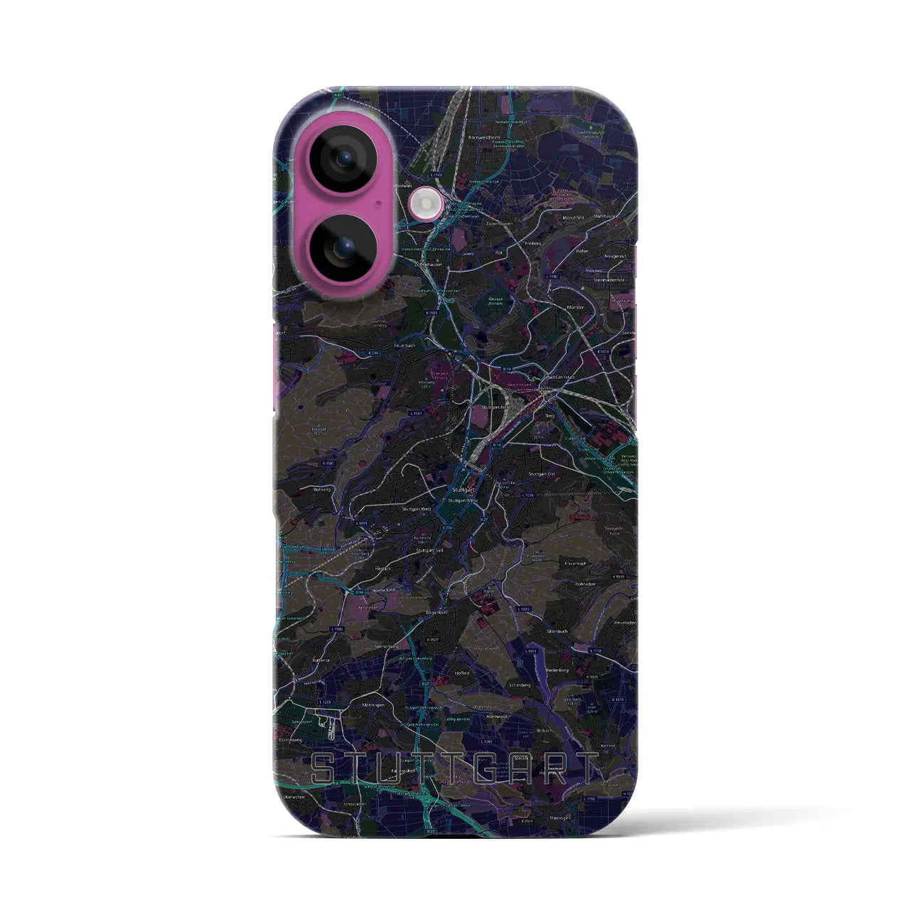 【シュトゥットガルト(ドイツ)】地図柄iPhoneケース(バックカバータイプ)