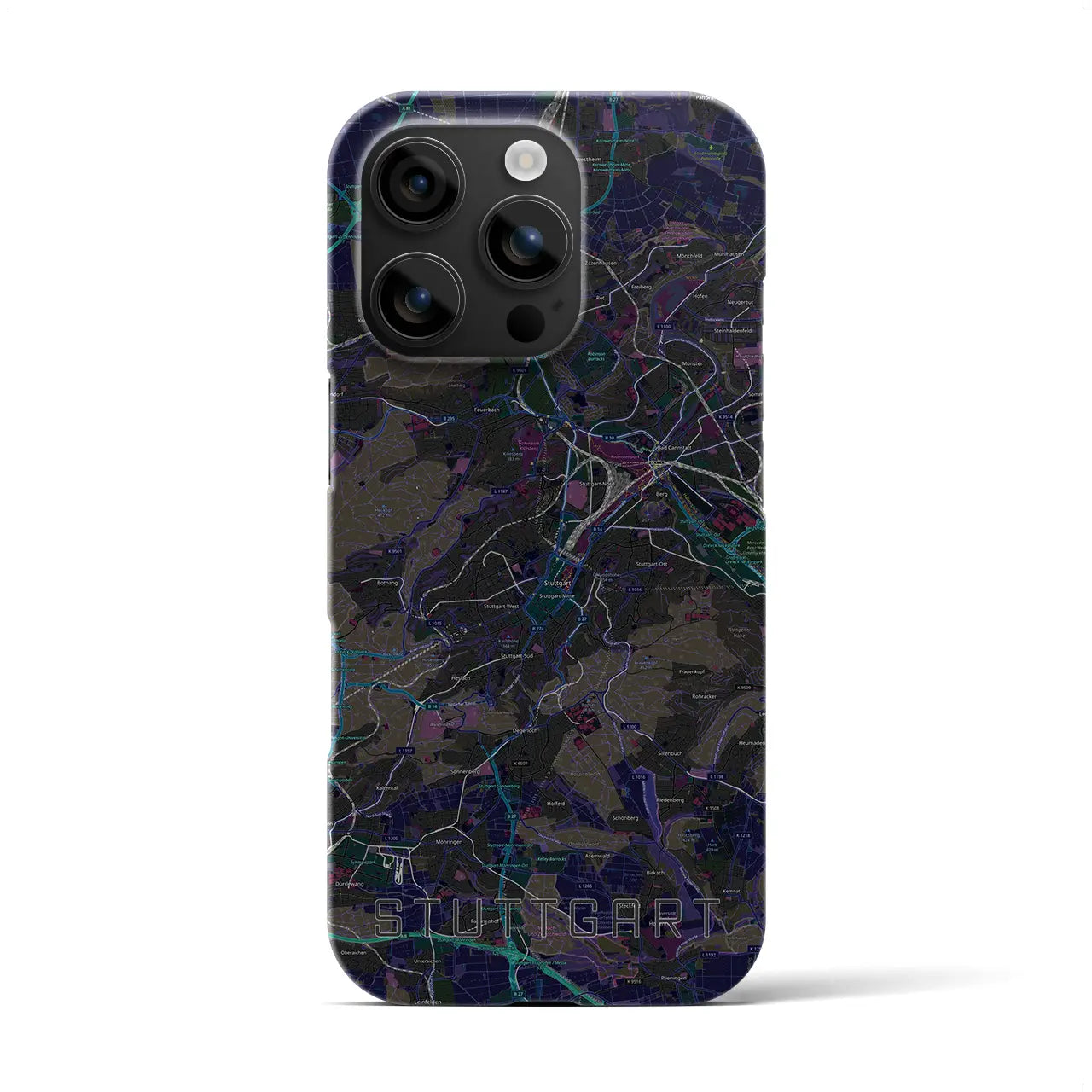 【シュトゥットガルト(ドイツ)】地図柄iPhoneケース(バックカバータイプ)