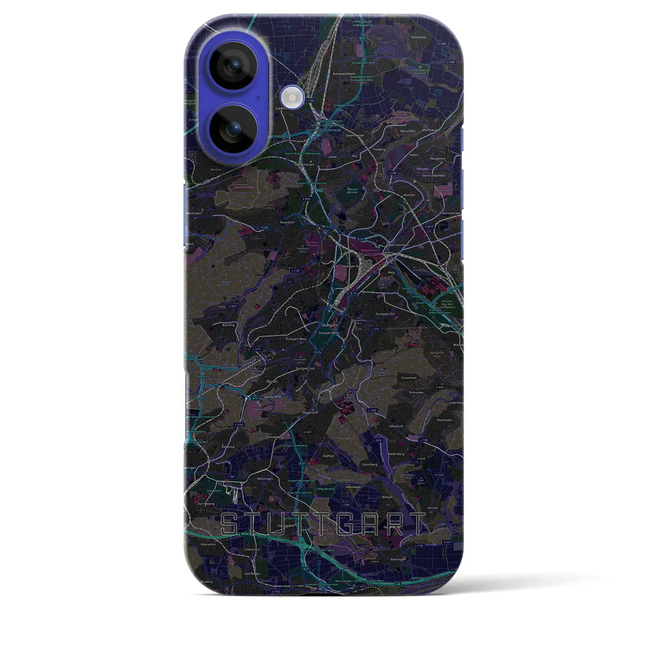 【シュトゥットガルト(ドイツ)】地図柄iPhoneケース(バックカバータイプ)