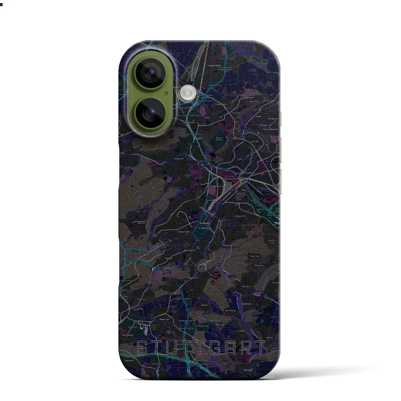 【シュトゥットガルト(ドイツ)】地図柄iPhoneケース(バックカバータイプ)