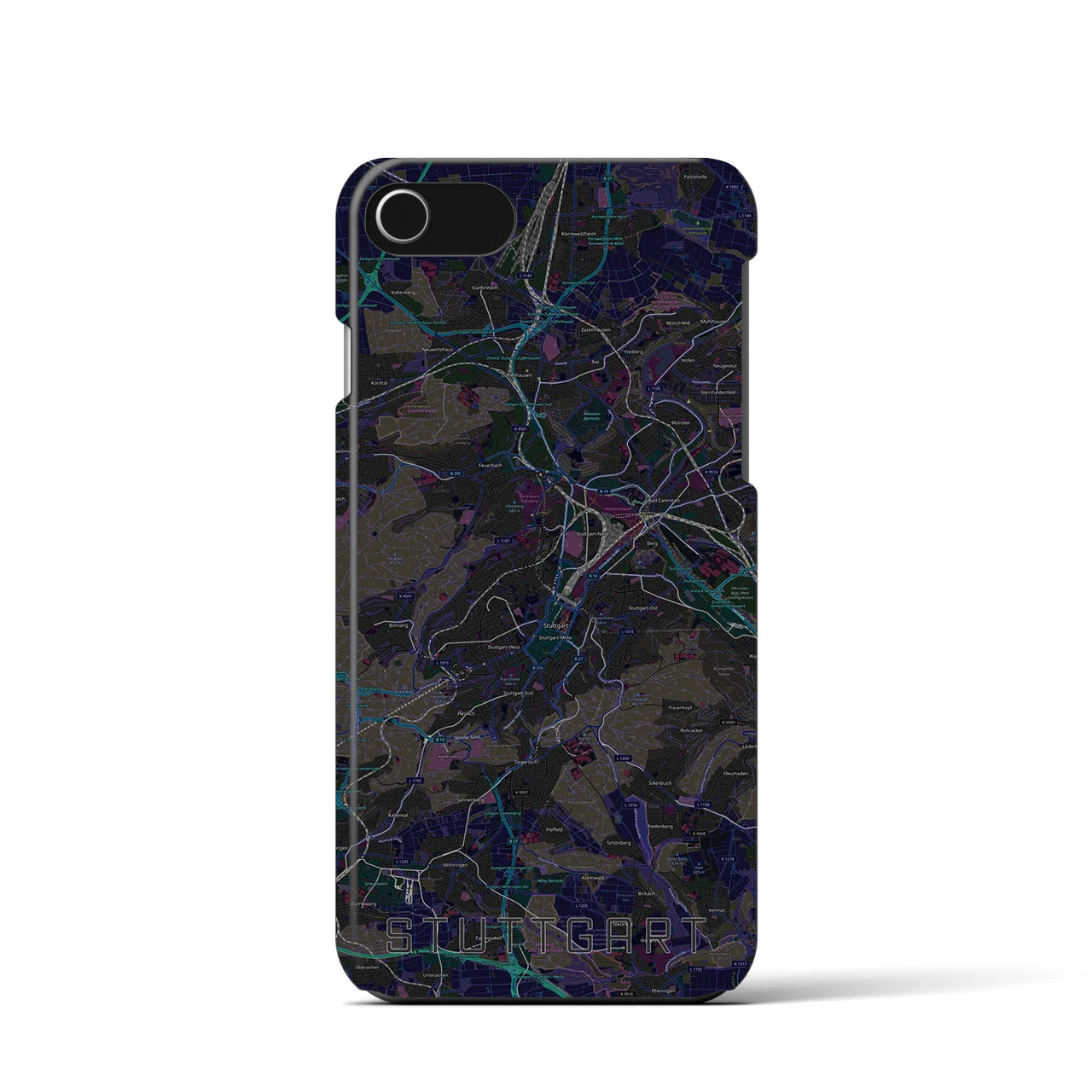 【シュトゥットガルト(ドイツ)】地図柄iPhoneケース(バックカバータイプ)