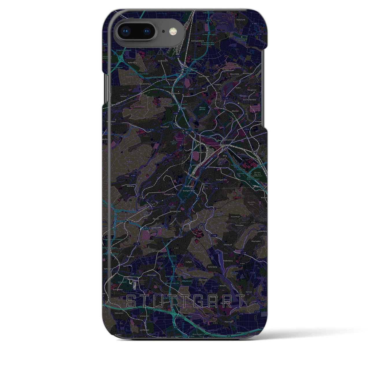 【シュトゥットガルト(ドイツ)】地図柄iPhoneケース(バックカバータイプ)