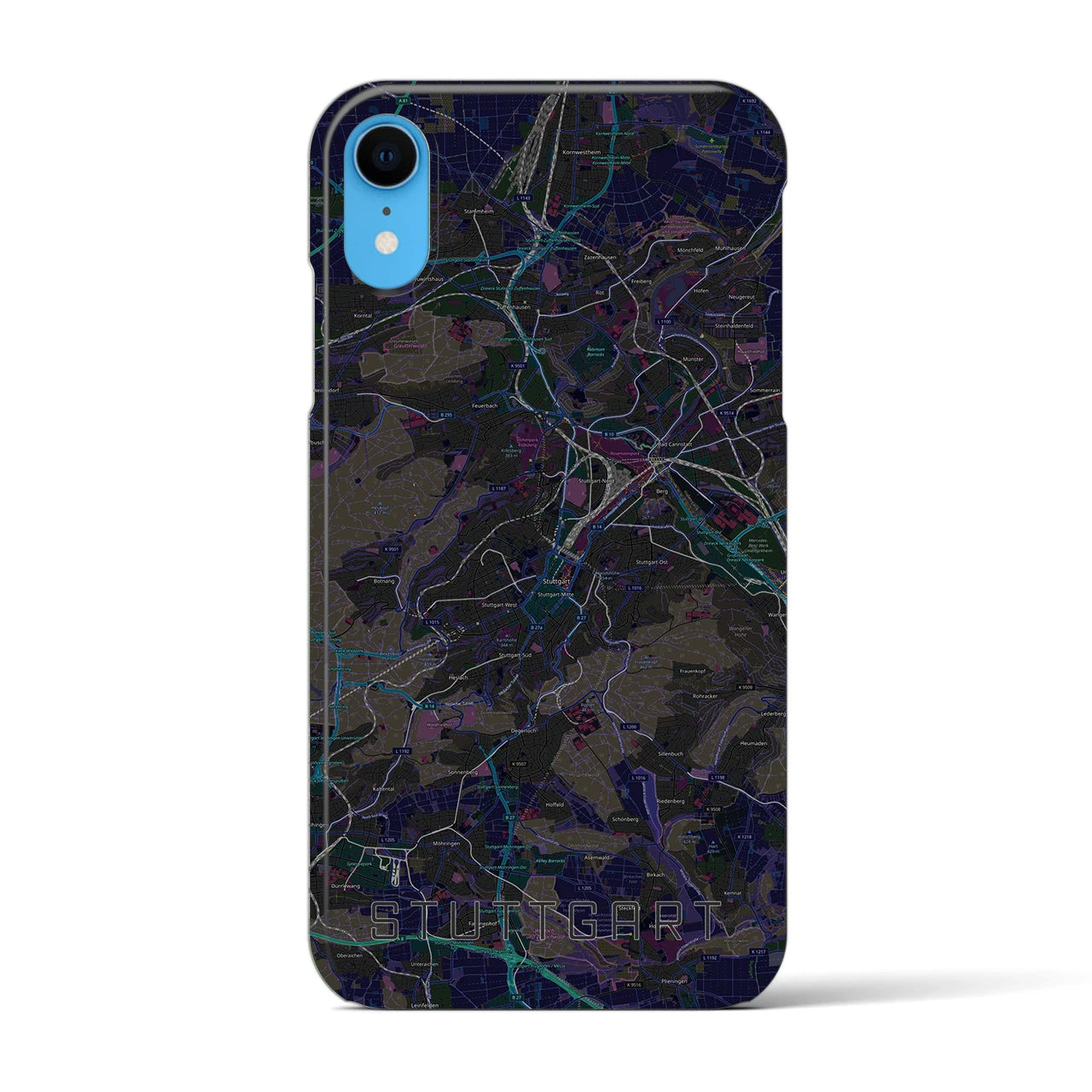 【シュトゥットガルト(ドイツ)】地図柄iPhoneケース(バックカバータイプ)
