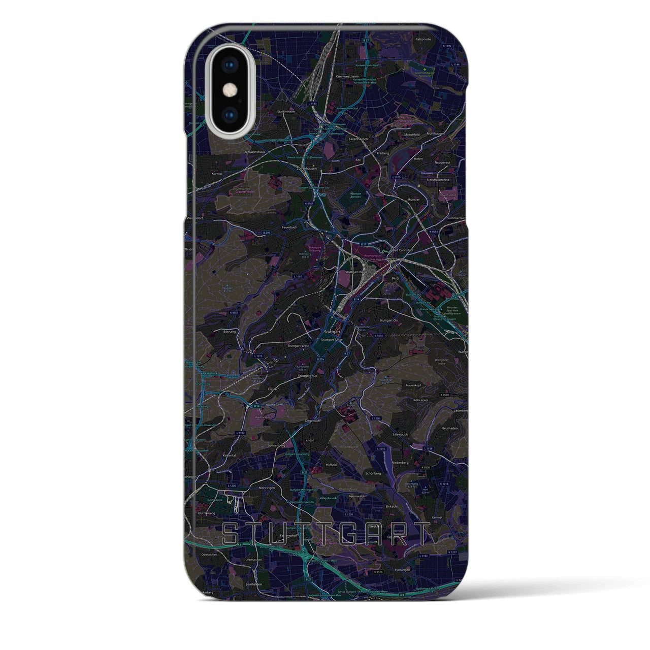 【シュトゥットガルト(ドイツ)】地図柄iPhoneケース(バックカバータイプ)