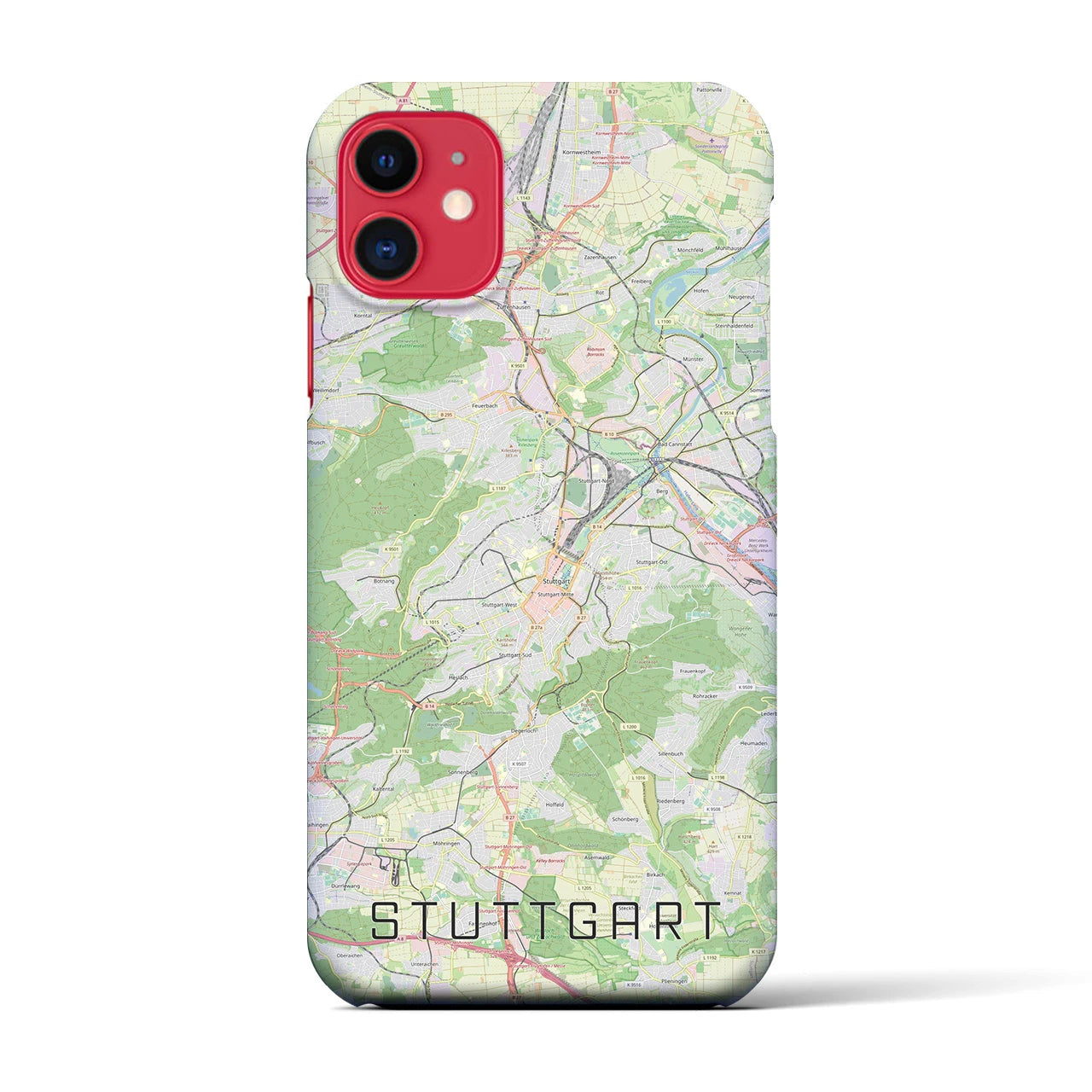 【シュトゥットガルト(ドイツ)】地図柄iPhoneケース(バックカバータイプ)