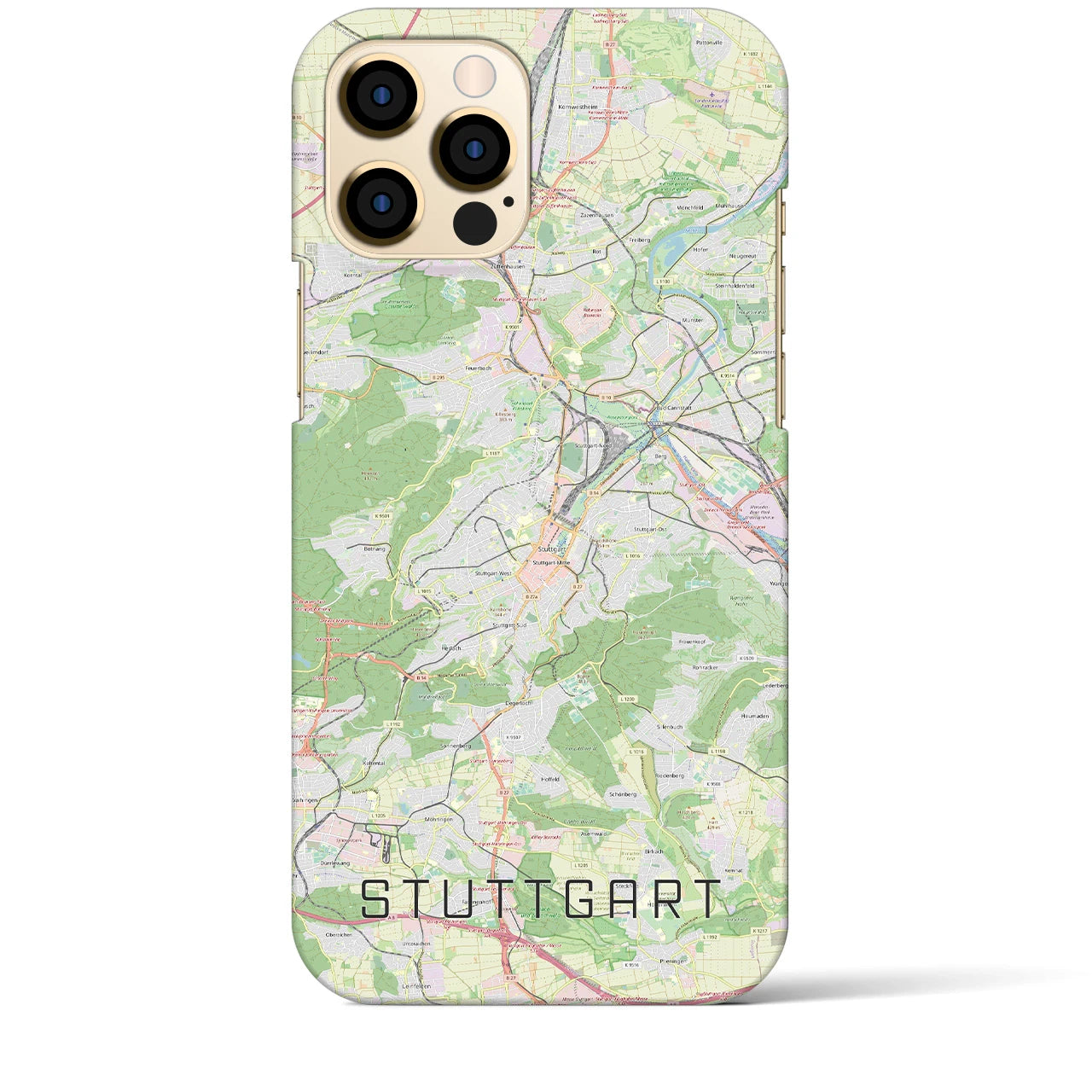 【シュトゥットガルト(ドイツ)】地図柄iPhoneケース(バックカバータイプ)