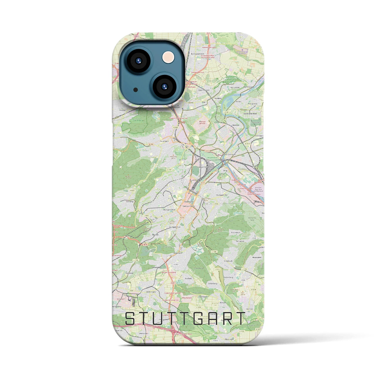【シュトゥットガルト(ドイツ)】地図柄iPhoneケース(バックカバータイプ)