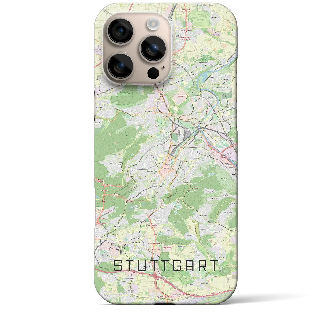 【シュトゥットガルト(ドイツ)】地図柄iPhoneケース(バックカバータイプ)