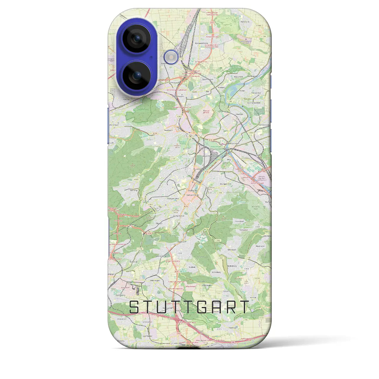 【シュトゥットガルト(ドイツ)】地図柄iPhoneケース(バックカバータイプ)ナチュラル・iPhone 16 Pro Max 用