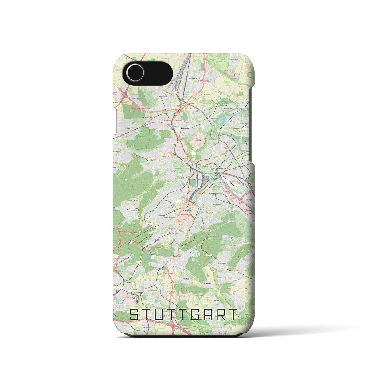 【シュトゥットガルト(ドイツ)】地図柄iPhoneケース(バックカバータイプ)