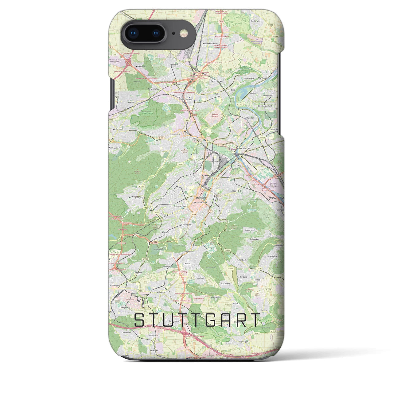 【シュトゥットガルト(ドイツ)】地図柄iPhoneケース(バックカバータイプ)