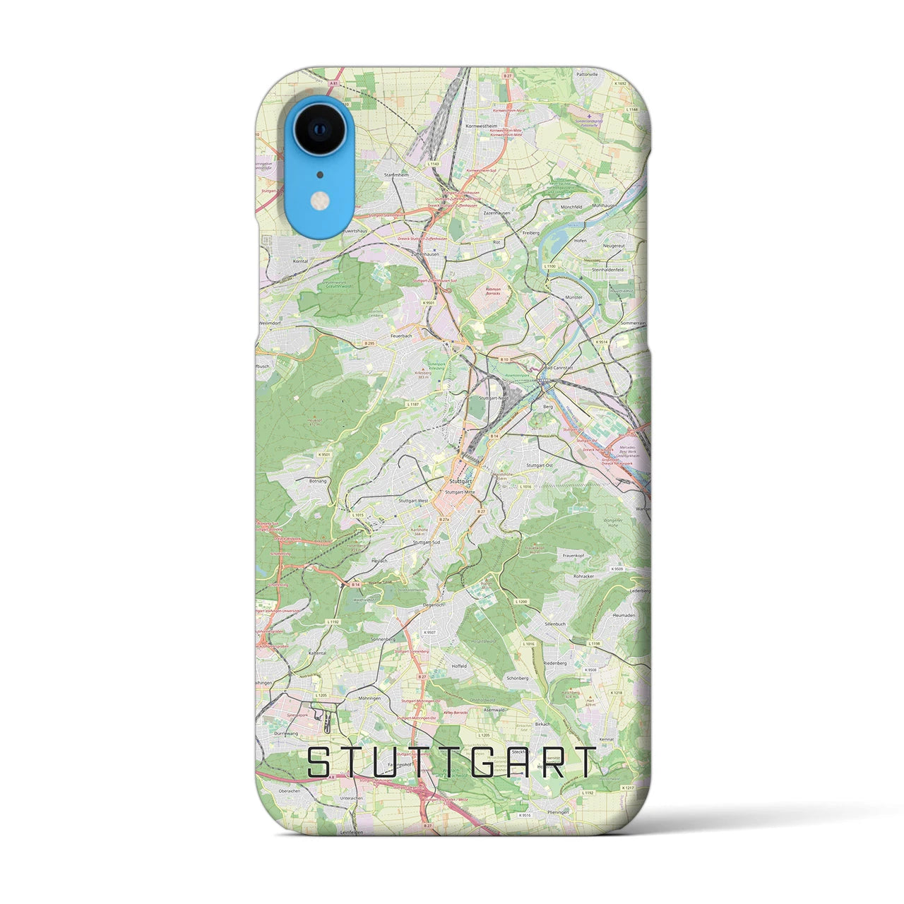 【シュトゥットガルト(ドイツ)】地図柄iPhoneケース(バックカバータイプ)