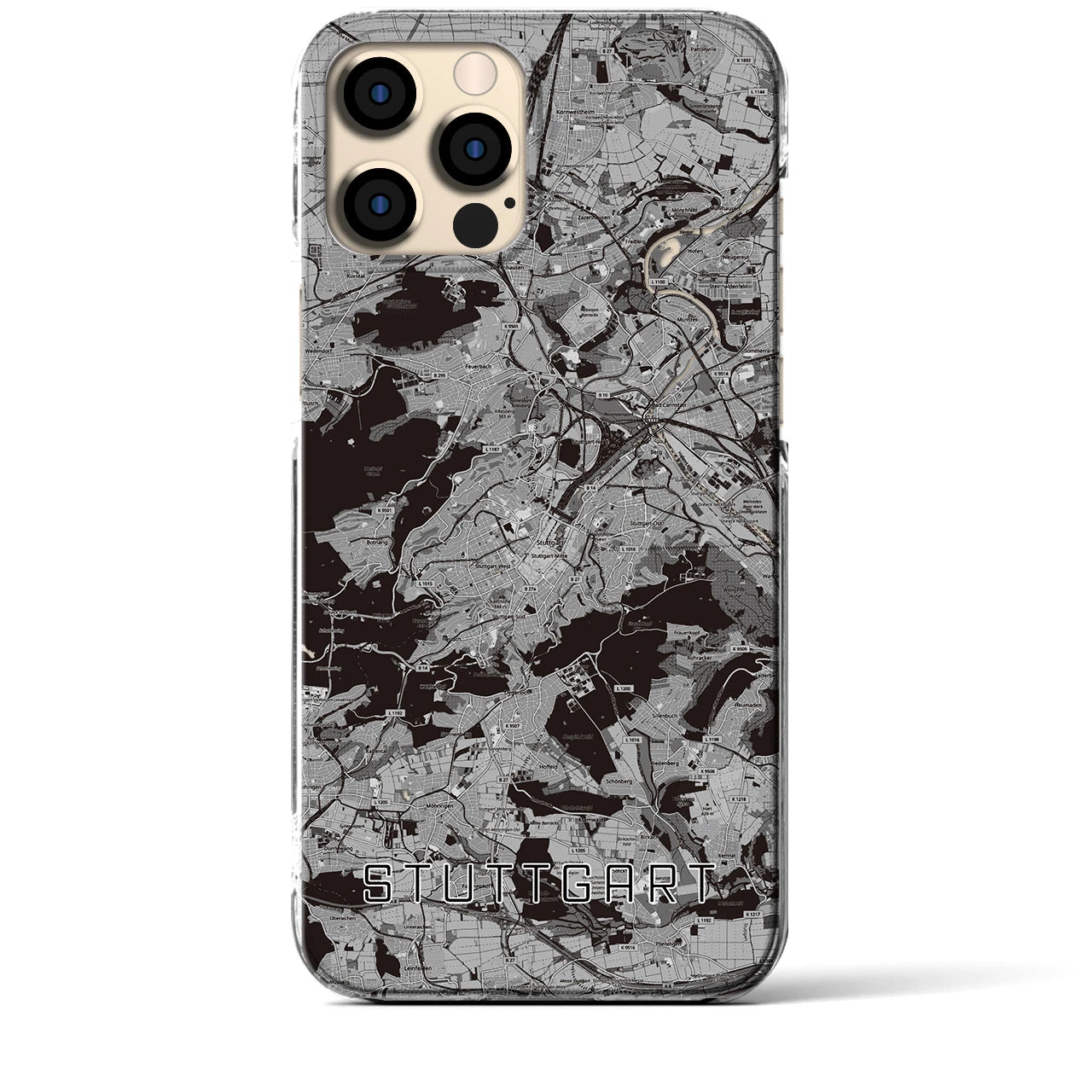 【シュトゥットガルト(ドイツ)】地図柄iPhoneケース(クリアタイプ)