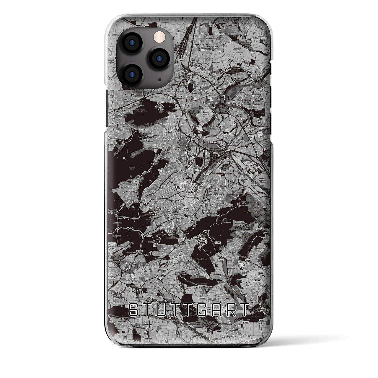 【シュトゥットガルト(ドイツ)】地図柄iPhoneケース(クリアタイプ)