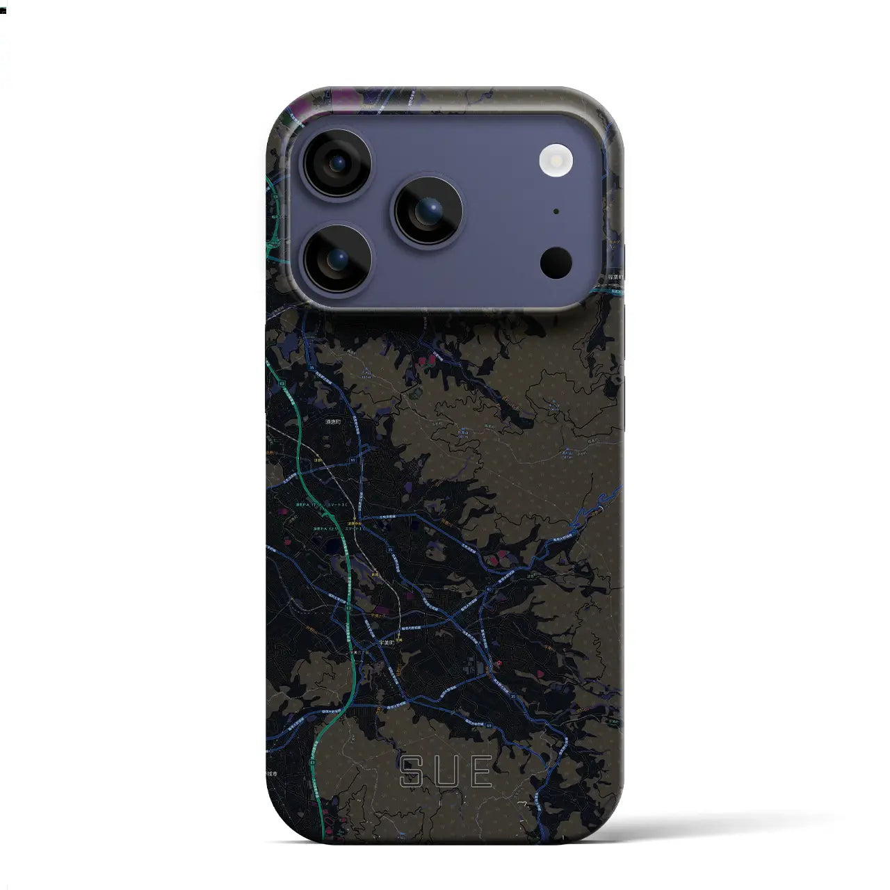 【須恵(福岡県)】地図柄iPhoneケース(バックカバータイプ)