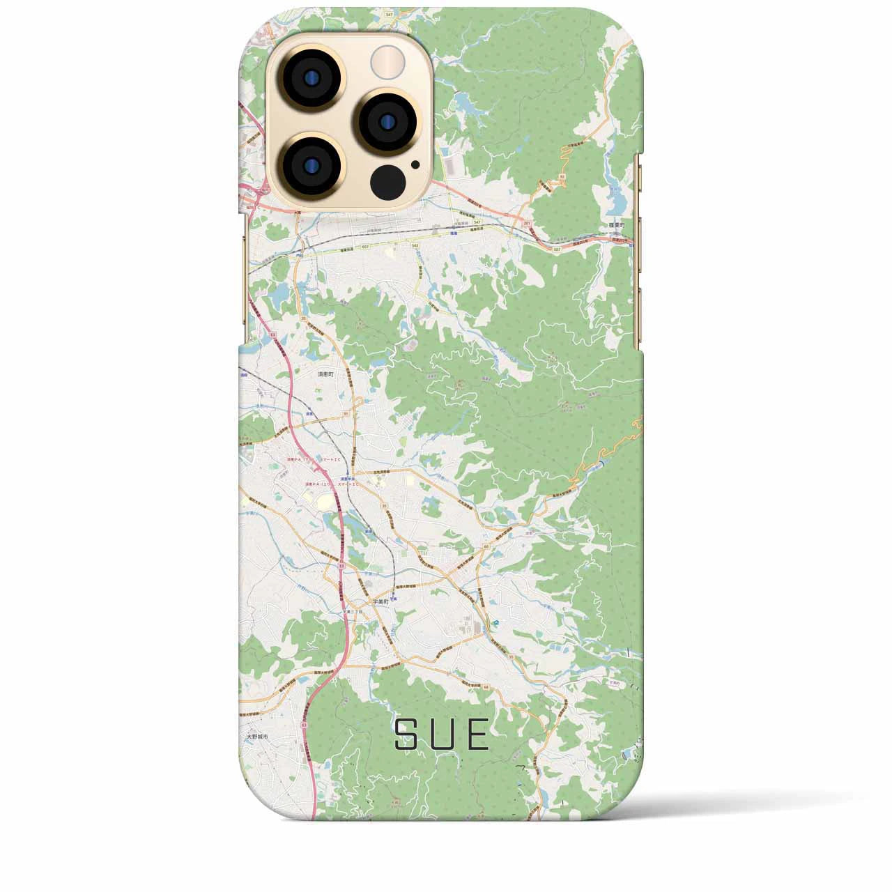 【須恵(福岡県)】地図柄iPhoneケース(バックカバータイプ)