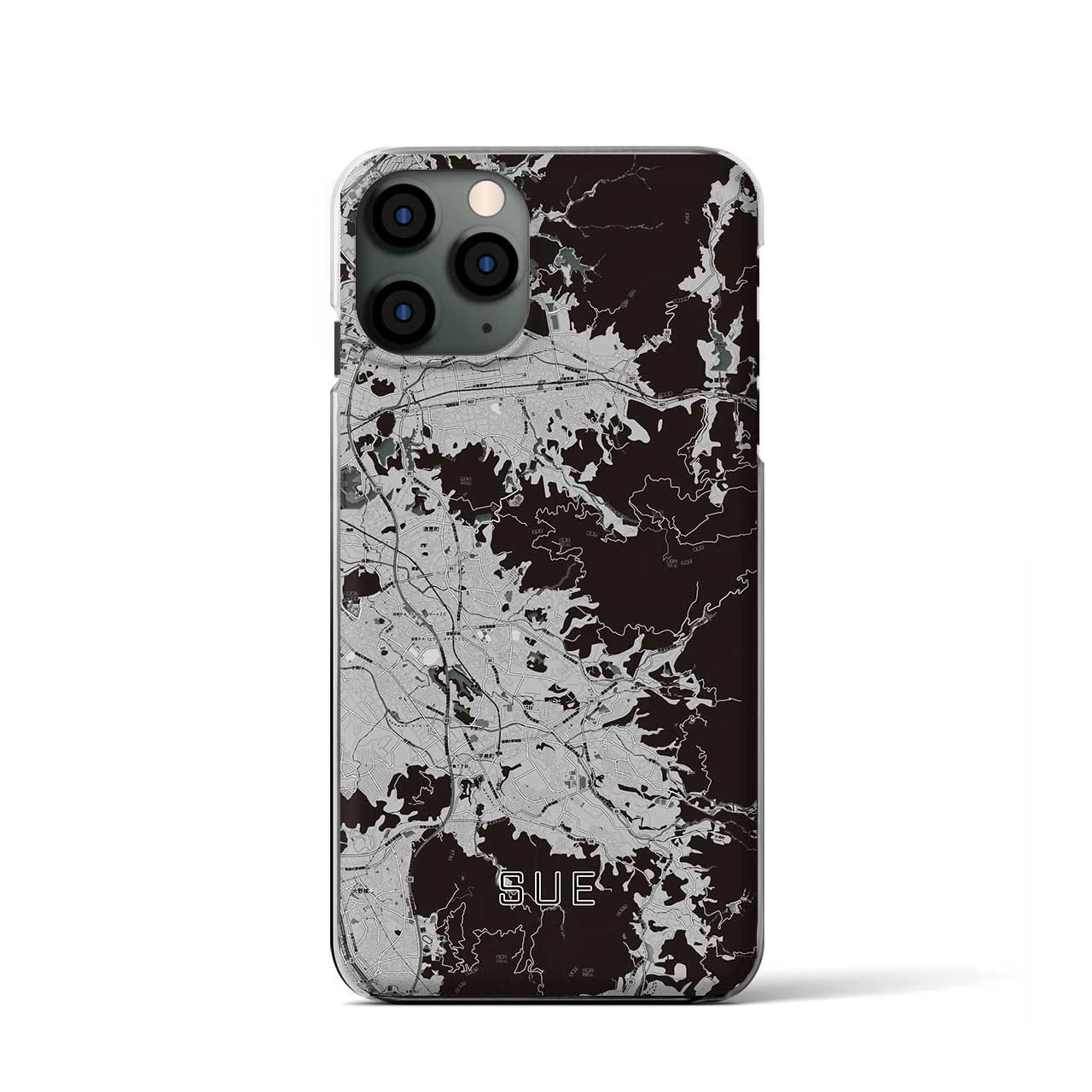 【須恵(福岡県)】地図柄iPhoneケース(クリアタイプ)