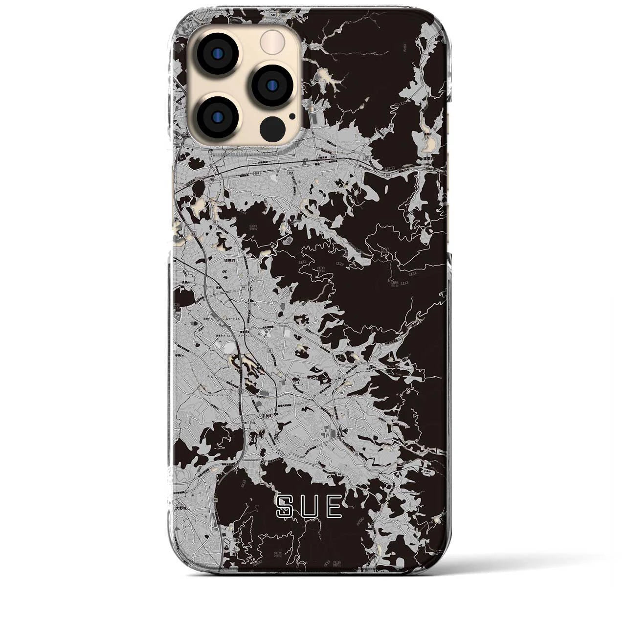 【須恵(福岡県)】地図柄iPhoneケース(クリアタイプ)