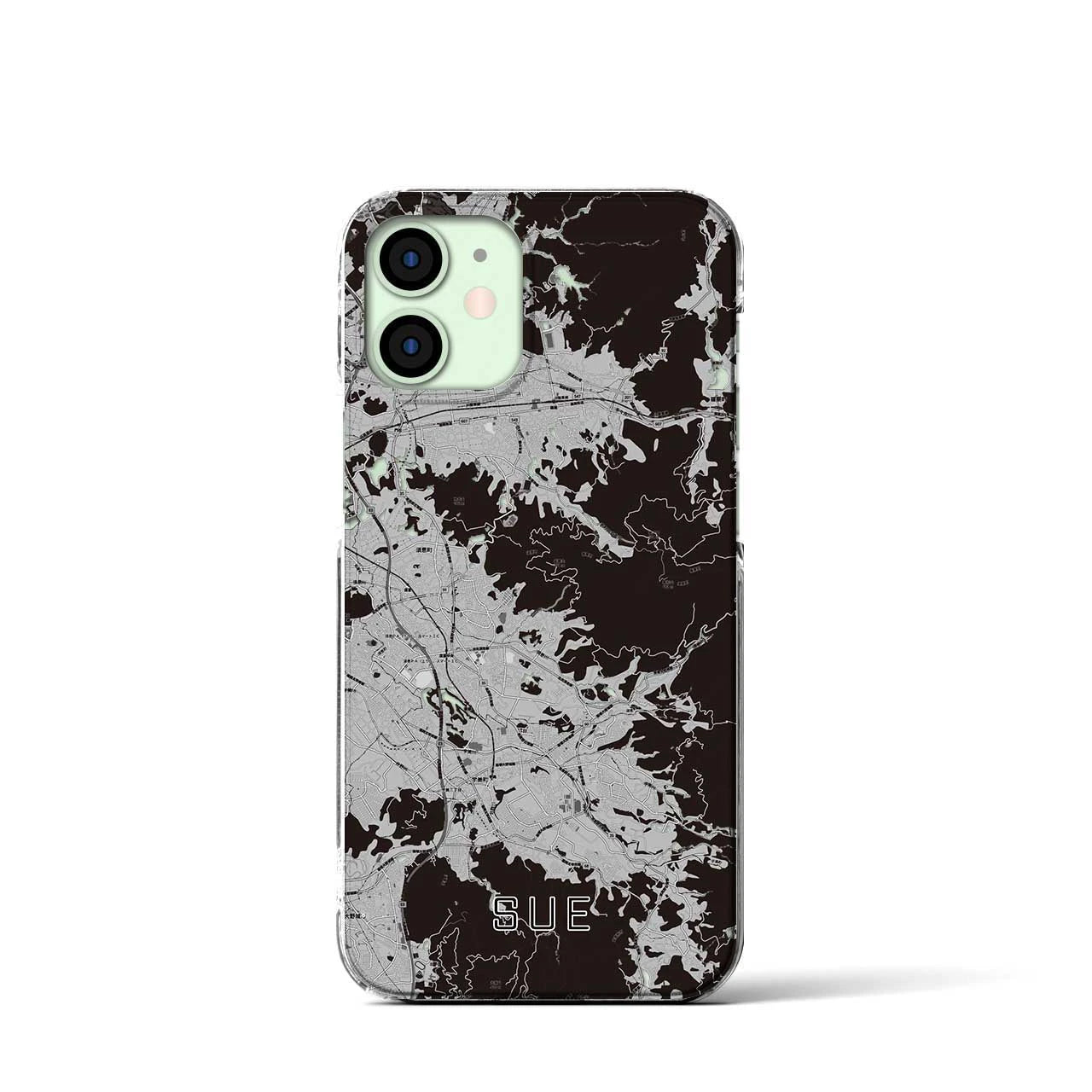 【須恵(福岡県)】地図柄iPhoneケース(クリアタイプ)