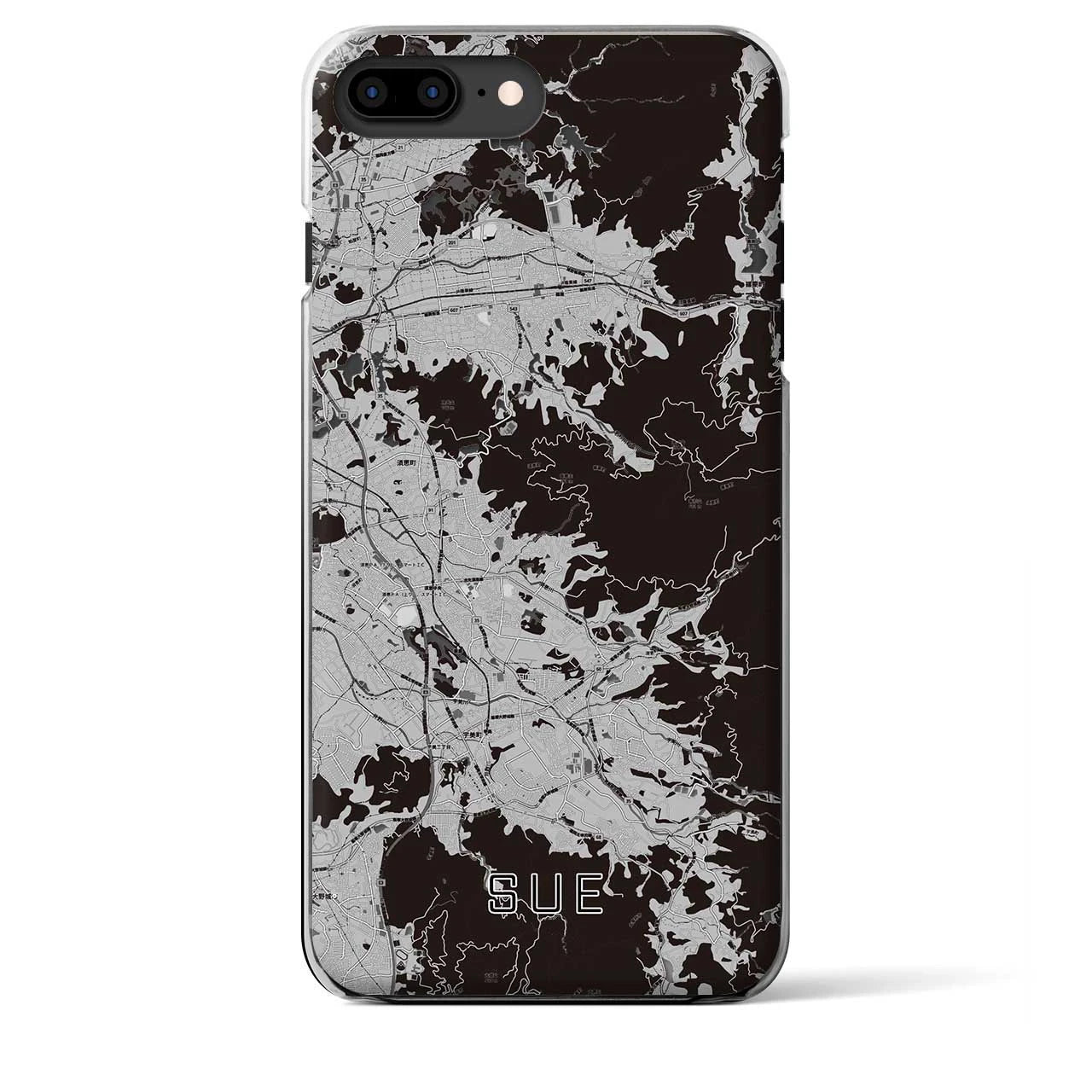 【須恵(福岡県)】地図柄iPhoneケース(クリアタイプ)