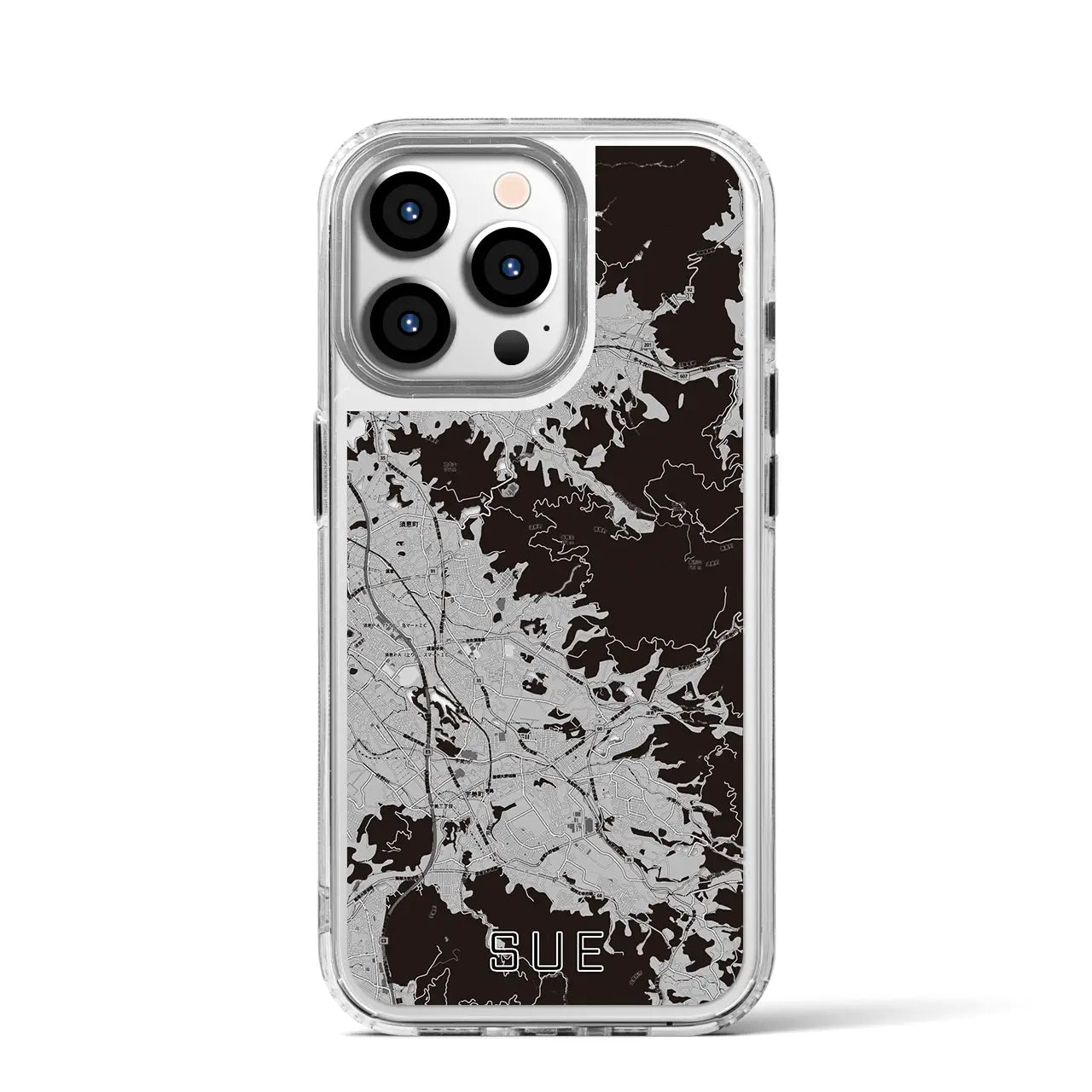 【須恵(福岡県)】地図柄iPhoneケース(MagSafeタイプ)