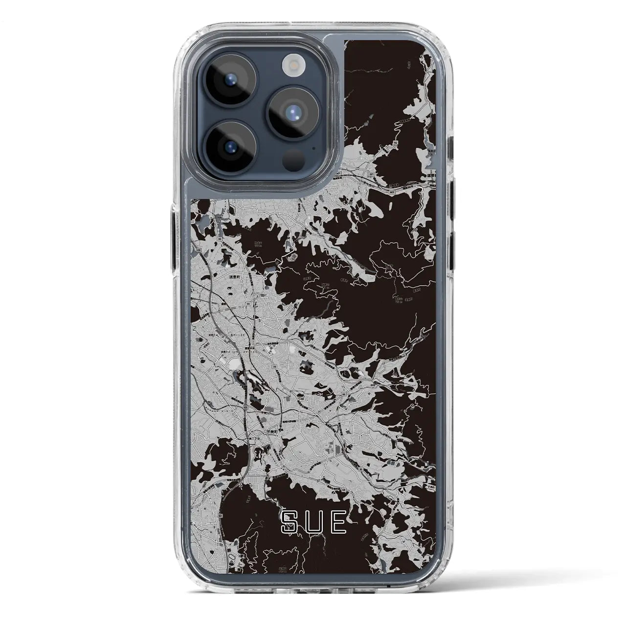 【須恵(福岡県)】地図柄iPhoneケース(MagSafeタイプ)